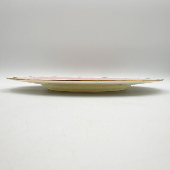 Antique Royal Worcester Plate Art Deco Hand Painted Enamel and Gilding Pink - Picture 13 of 13